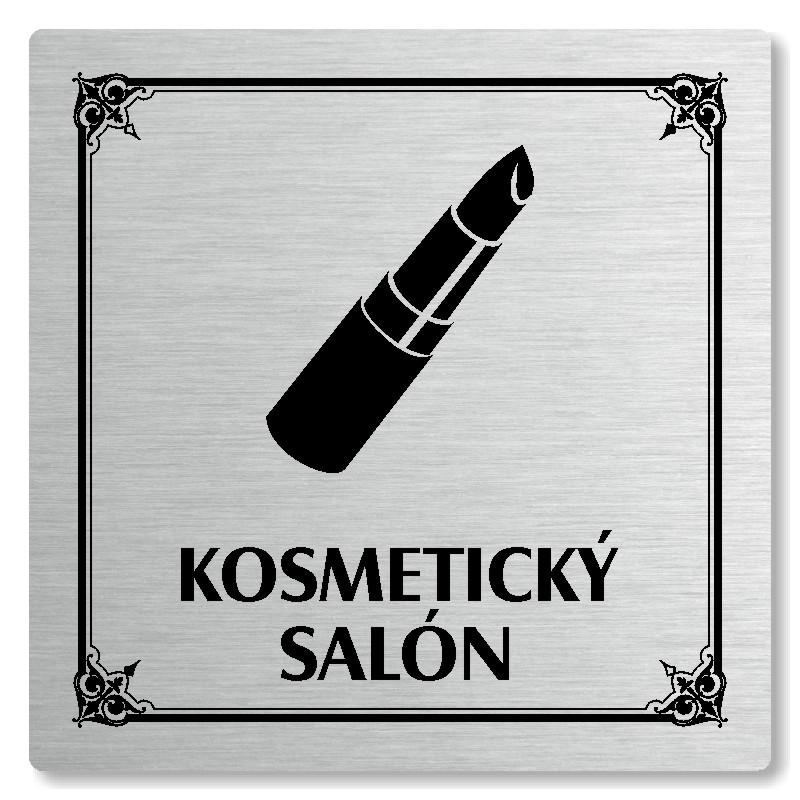 Kosmetický salón, 80x80mm, stříbrná, Nebraska